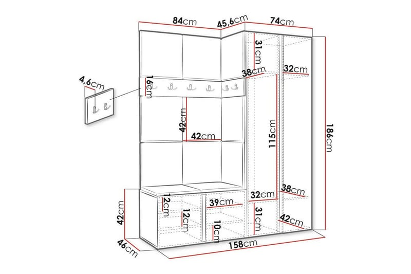 Dunvegan Highboard - Brun - Oppbevaring - Skap - Oppbevaringsskap