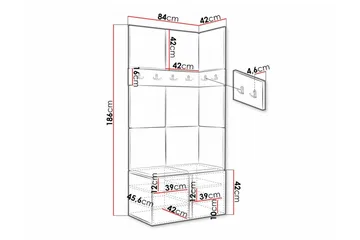 Dunvegan Highboard - Brun - Oppbevaring - Skap - Oppbevaringsskap