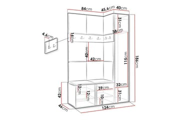 Dunvegan Highboard - Brun - Oppbevaring - Skap - Oppbevaringsskap