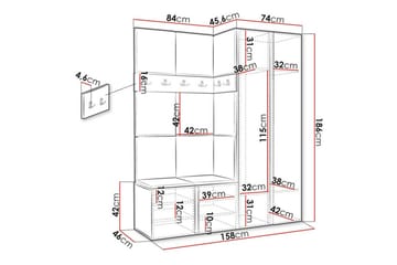 Dunvegan Highboard - Brun - Oppbevaring - Skap - Oppbevaringsskap