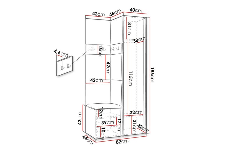 Dunvegan Highboard - Brun - Oppbevaring - Skap - Oppbevaringsskap