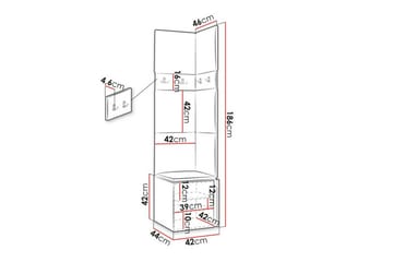 Dunvegan Highboard Graphite - Oppbevaring - Skap - Oppbevaringsskap