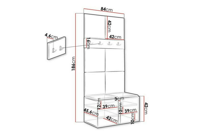 Dunvegan Highboard Graphite - Oppbevaring - Skap - Oppbevaringsskap
