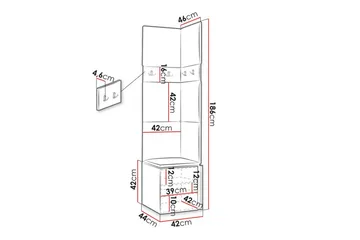 Dunvegan Highboard - Hvid - Oppbevaring - Skap - Oppbevaringsskap