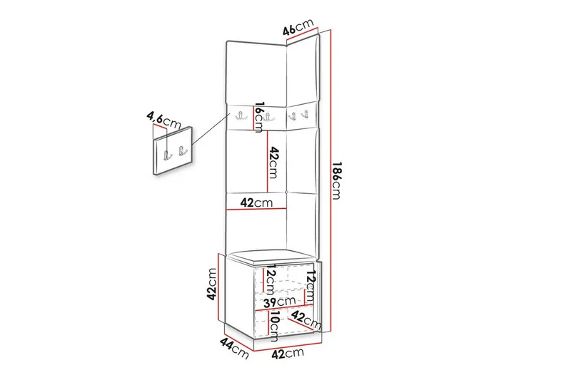 Dunvegan Highboard - Hvid - Oppbevaring - Skap - Oppbevaringsskap