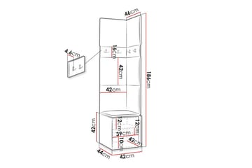 Dunvegan Highboard - Hvid - Oppbevaring - Skap - Oppbevaringsskap
