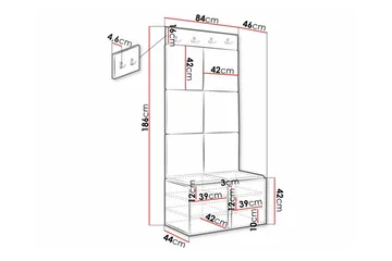 Dunvegan Highboard - Svart - Oppbevaring - Skap - Oppbevaringsskap