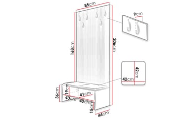 Dunvegan Highboard - Svart - Oppbevaring - Skap - Oppbevaringsskap