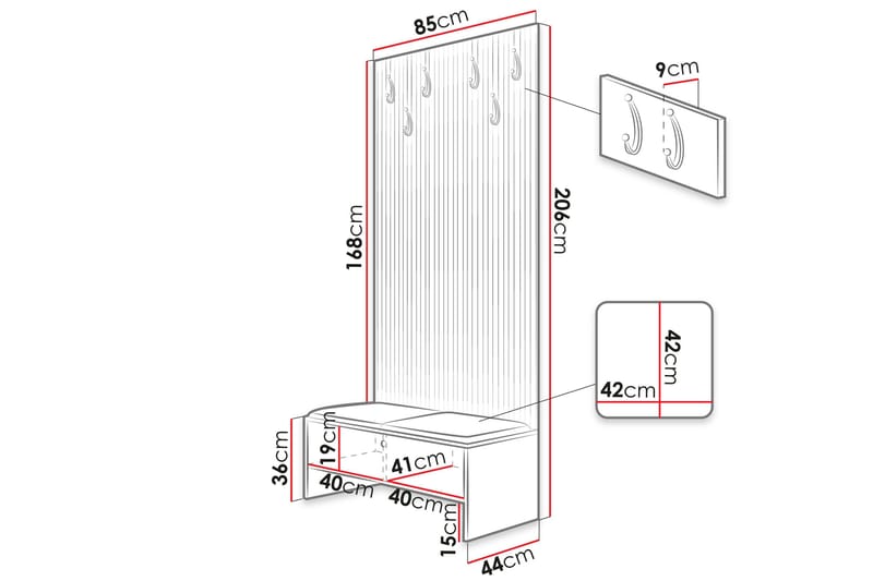 Dunvegan Highboard - Svart - Oppbevaring - Skap - Oppbevaringsskap