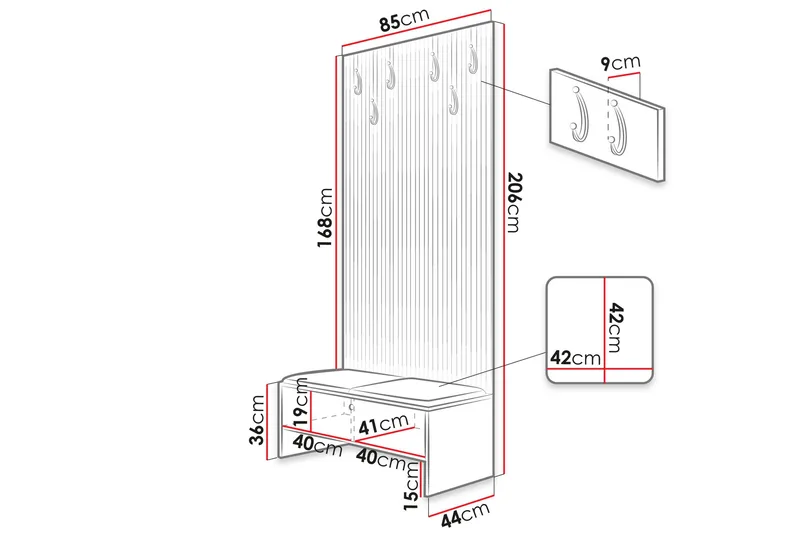 Dunvegan Highboard - Svart - Oppbevaring - Skap - Oppbevaringsskap
