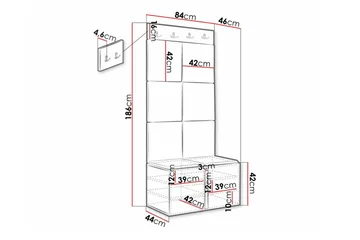 Dunvegan Highboard - Svart - Oppbevaring - Skap - Oppbevaringsskap