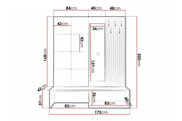 Dunvegan Highboard - Svart - Oppbevaring - Skap - Oppbevaringsskap
