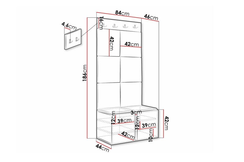 Dunvegan Highboard White - Oppbevaring - Skap - Oppbevaringsskap