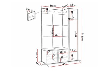 Dunvegan Highboard White - Oppbevaring - Skap - Oppbevaringsskap