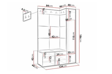 Dunvegan Highboard White - Oppbevaring - Skap - Oppbevaringsskap