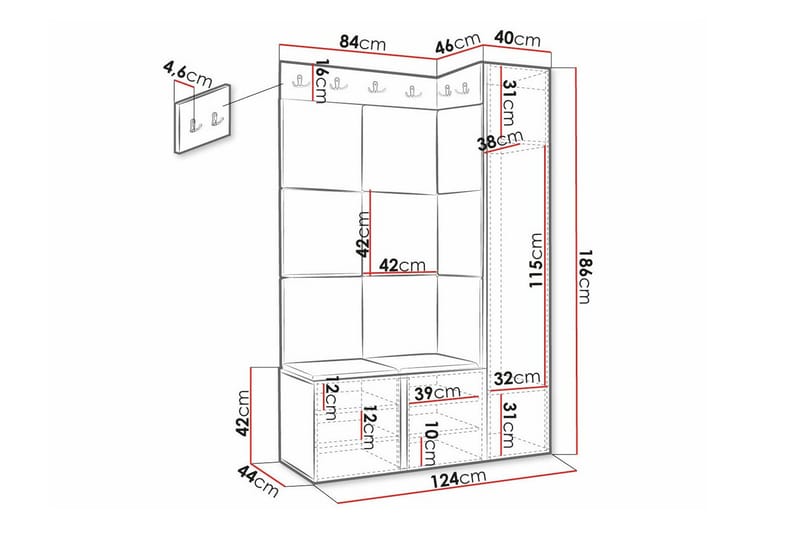 Dunvegan Highboard White - Oppbevaring - Skap - Oppbevaringsskap