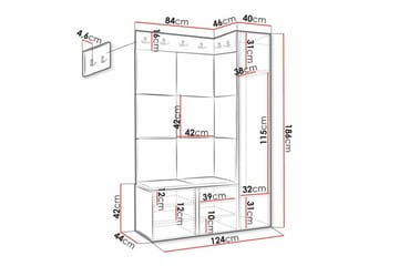 Dunvegan Highboard White - Oppbevaring - Skap - Oppbevaringsskap