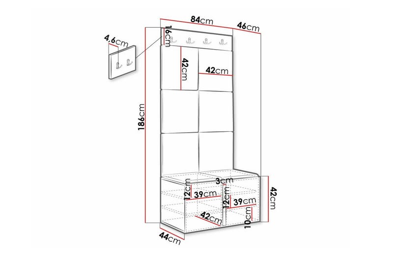 Dunvegan Highboard White - Oppbevaring - Skap - Oppbevaringsskap