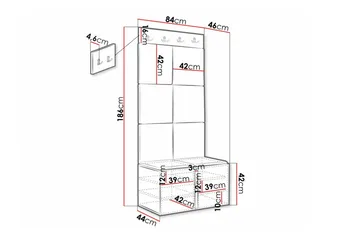 Dunvegan Highboard White - Oppbevaring - Skap - Oppbevaringsskap