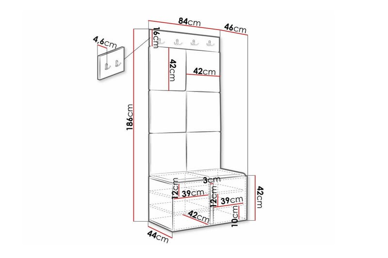 Dunvegan Highboard White - Oppbevaring - Skap - Oppbevaringsskap