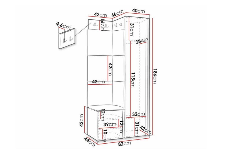 Dunvegan Highboard White - Oppbevaring - Skap - Oppbevaringsskap