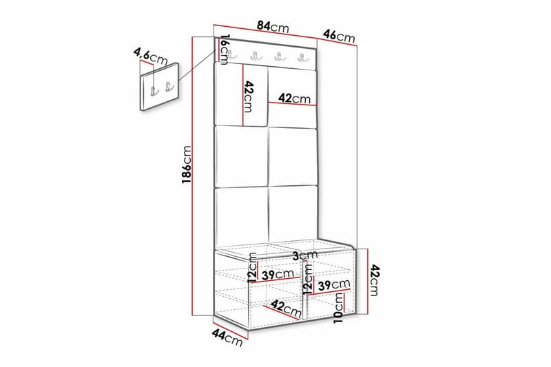 Dunvegan Highboard White - Oppbevaring - Skap - Oppbevaringsskap