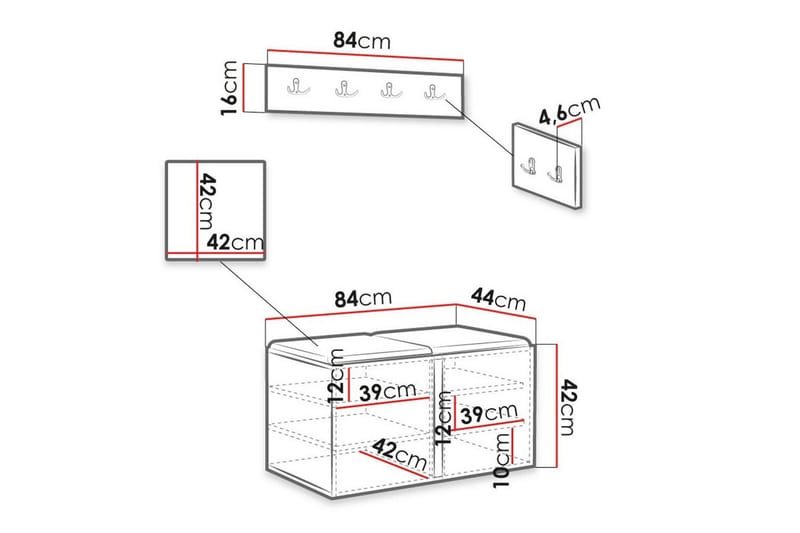 Dunvegan Highboard White - Oppbevaring - Skap - Oppbevaringsskap