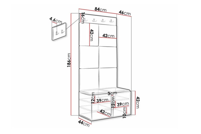 Dunvegan Highboard White - Oppbevaring - Skap - Oppbevaringsskap
