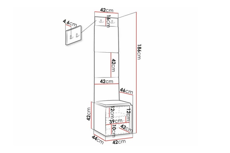 Dunvegan Highboard White - Oppbevaring - Skap - Oppbevaringsskap