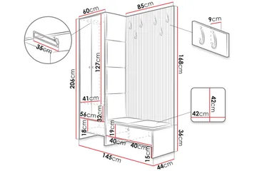 Dunvegan Highboard White - Oppbevaring - Skap - Oppbevaringsskap