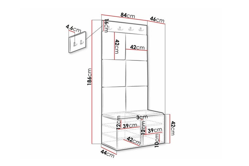 Dunvegan Highboard White - Oppbevaring - Skap - Oppbevaringsskap