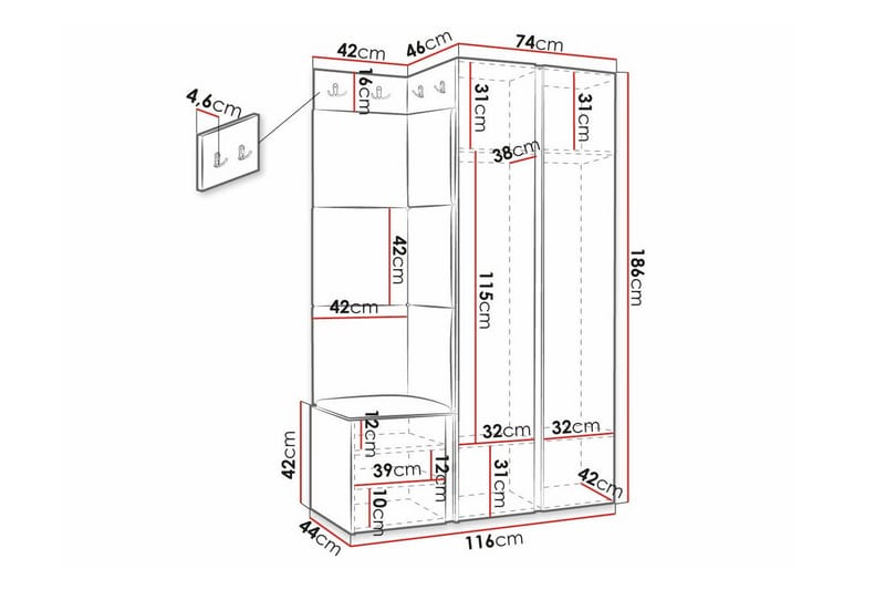 Dunvegan Highboard White - Oppbevaring - Skap - Oppbevaringsskap