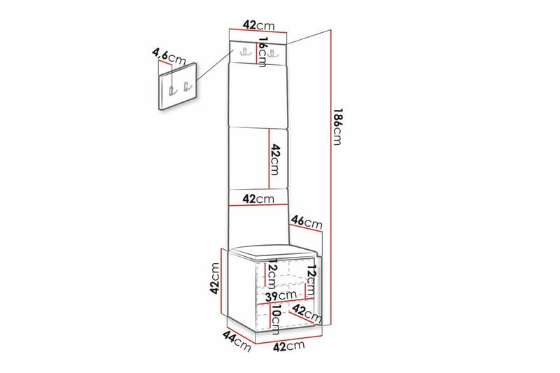 Dunvegan Highboard White - Oppbevaring - Skap - Oppbevaringsskap