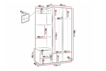 Dunvegan Highboard White - Oppbevaring - Skap - Oppbevaringsskap