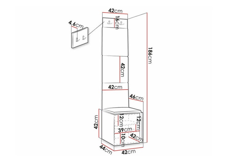 Dunvegan Highboard White - Oppbevaring - Skap - Oppbevaringsskap