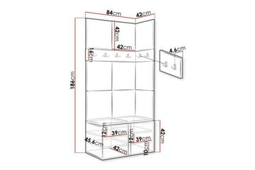 Dunvegan Highboard White - Oppbevaring - Skap - Oppbevaringsskap