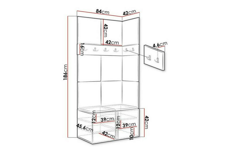Dunvegan Highboard White - Oppbevaring - Skap - Oppbevaringsskap