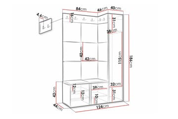 Dunvegan Highboard White - Oppbevaring - Skap - Oppbevaringsskap