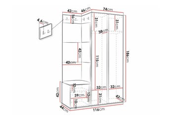 Dunvegan Highboard White - Oppbevaring - Skap - Oppbevaringsskap