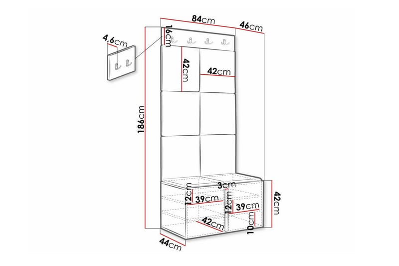 Dunvegan Highboard White - Oppbevaring - Skap - Oppbevaringsskap