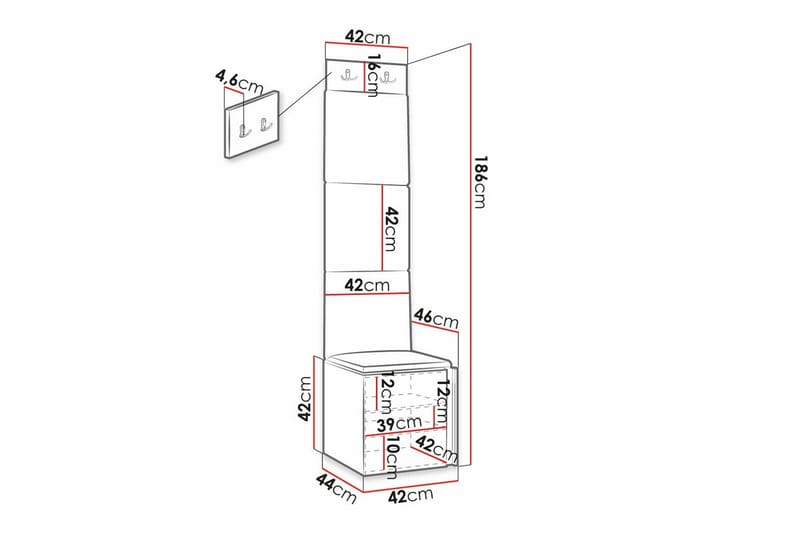 Dunvegan Highboard White - Oppbevaring - Skap - Oppbevaringsskap