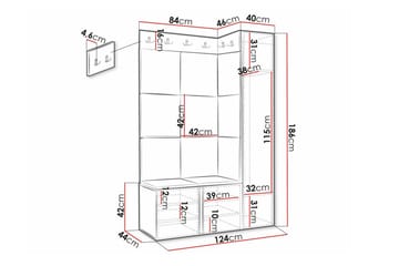 Dunvegan Highboard White - Oppbevaring - Skap - Oppbevaringsskap