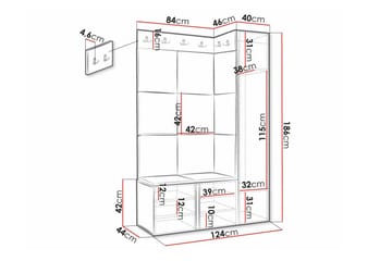 Dunvegan Highboard White - Oppbevaring - Skap - Oppbevaringsskap