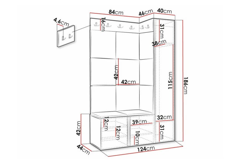 Dunvegan Highboard White - Oppbevaring - Skap - Oppbevaringsskap