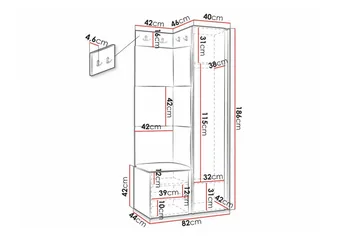 Dunvegan Highboard White - Oppbevaring - Skap - Oppbevaringsskap
