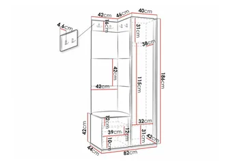 Dunvegan Highboard White - Oppbevaring - Skap - Oppbevaringsskap