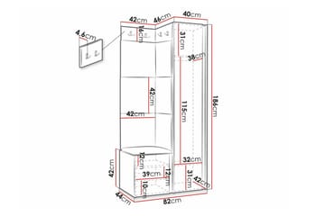 Dunvegan Highboard White - Oppbevaring - Skap - Oppbevaringsskap