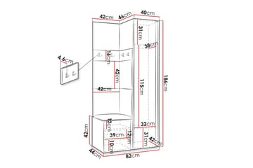 Dunvegan Highboard White - Oppbevaring - Skap - Oppbevaringsskap