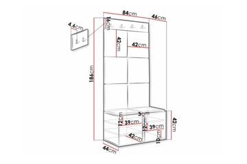 Dunvegan Highboard White - Oppbevaring - Skap - Oppbevaringsskap