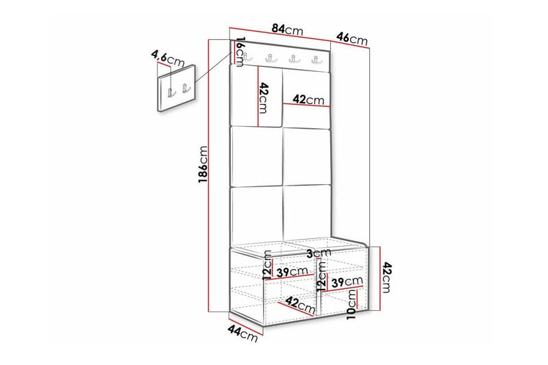 Dunvegan Highboard White - Oppbevaring - Skap - Oppbevaringsskap
